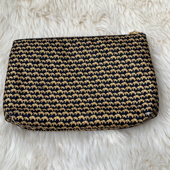 JIM THOMPSON Cosmetic Bag w/ Mirror Elephant Zippered Pouch + paper shopping bag - Picture 5 of 15